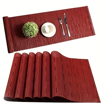 PVC stalo takelis, 70% PVC ir 30% poliesteris, vientisos spalvos, neslidus ir atsparus karščiui, šiuolaikinio minimalistinio stiliaus.