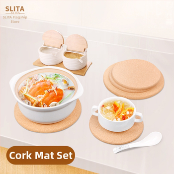 Κυκλική ξύλινη επιφάνεια τραπεζιού για μόνωση θερμότητας — υλικό: ξύλο; σχήμα: κυκλικό; μη ηλεκτρικό