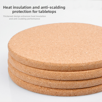 Κυκλική ξύλινη επιφάνεια τραπεζιού για μόνωση θερμότητας — υλικό: ξύλο; σχήμα: κυκλικό; μη ηλεκτρικό