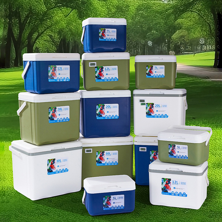 Izoliuota Ledų Dėžutė | Nešiojamas Šaldytuvas Lauko Kempingui ir Naktynių Turgų Prekyvietėms, Ledų Kibiras ir Šaldymo Cilindras, Premium Modernus Minimalistinis Stilius