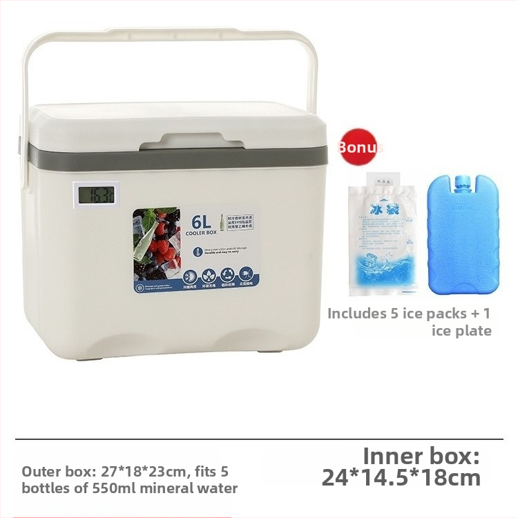 Izoliuota Ledų Dėžutė | Nešiojamas Šaldytuvas Lauko Kempingui ir Naktynių Turgų Prekyvietėms, Ledų Kibiras ir Šaldymo Cilindras, Premium Modernus Minimalistinis Stilius