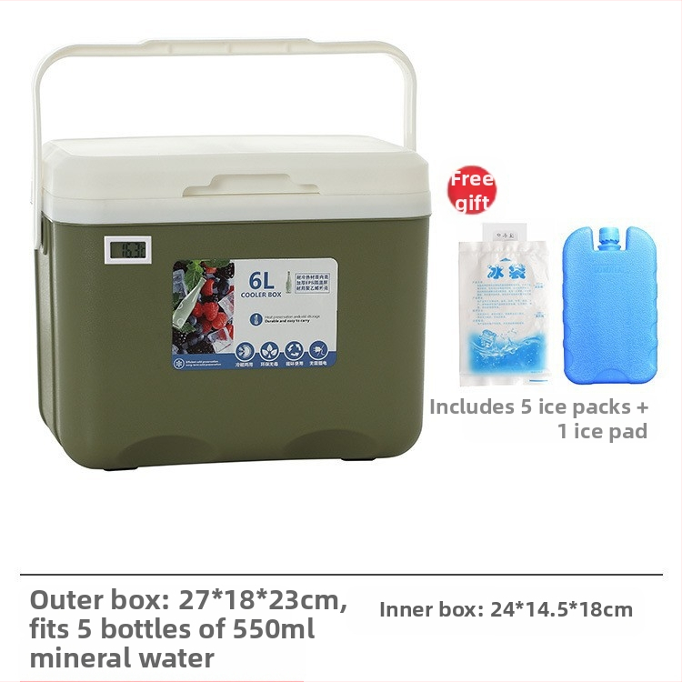 Izoliuota Ledų Dėžutė | Nešiojamas Šaldytuvas Lauko Kempingui ir Naktynių Turgų Prekyvietėms, Ledų Kibiras ir Šaldymo Cilindras, Premium Modernus Minimalistinis Stilius