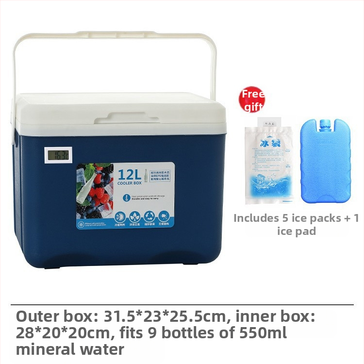 Izoliuota Ledų Dėžutė | Nešiojamas Šaldytuvas Lauko Kempingui ir Naktynių Turgų Prekyvietėms, Ledų Kibiras ir Šaldymo Cilindras, Premium Modernus Minimalistinis Stilius