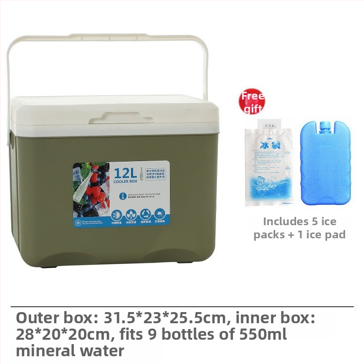 Izoliuota Ledų Dėžutė | Nešiojamas Šaldytuvas Lauko Kempingui ir Naktynių Turgų Prekyvietėms, Ledų Kibiras ir Šaldymo Cilindras, Premium Modernus Minimalistinis Stilius