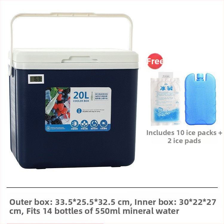 Izoliuota Ledų Dėžutė | Nešiojamas Šaldytuvas Lauko Kempingui ir Naktynių Turgų Prekyvietėms, Ledų Kibiras ir Šaldymo Cilindras, Premium Modernus Minimalistinis Stilius