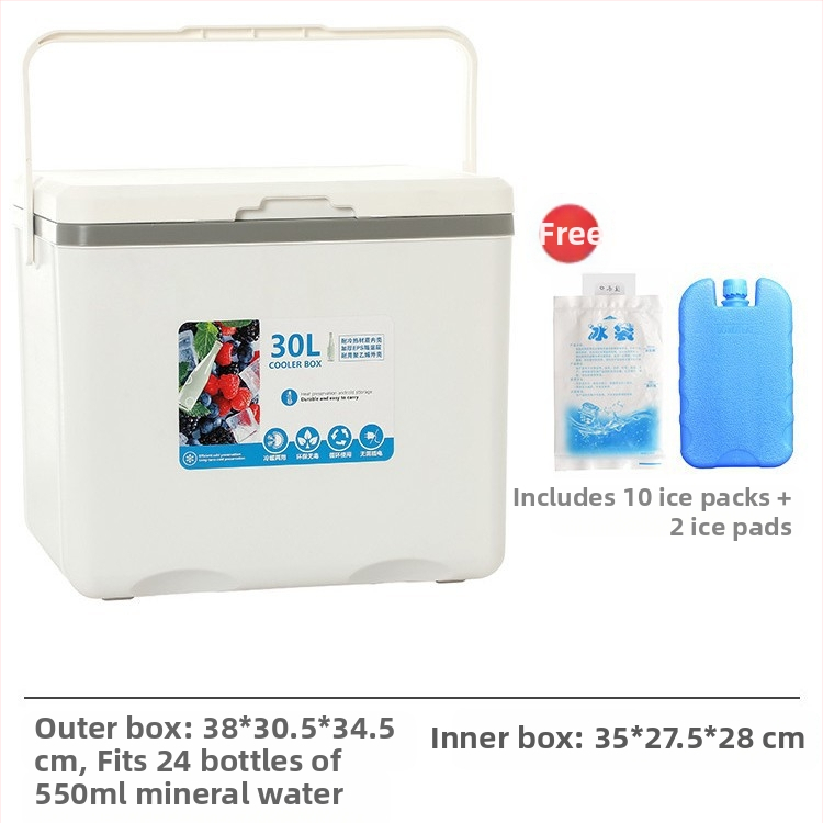 Izoliuota Ledų Dėžutė | Nešiojamas Šaldytuvas Lauko Kempingui ir Naktynių Turgų Prekyvietėms, Ledų Kibiras ir Šaldymo Cilindras, Premium Modernus Minimalistinis Stilius