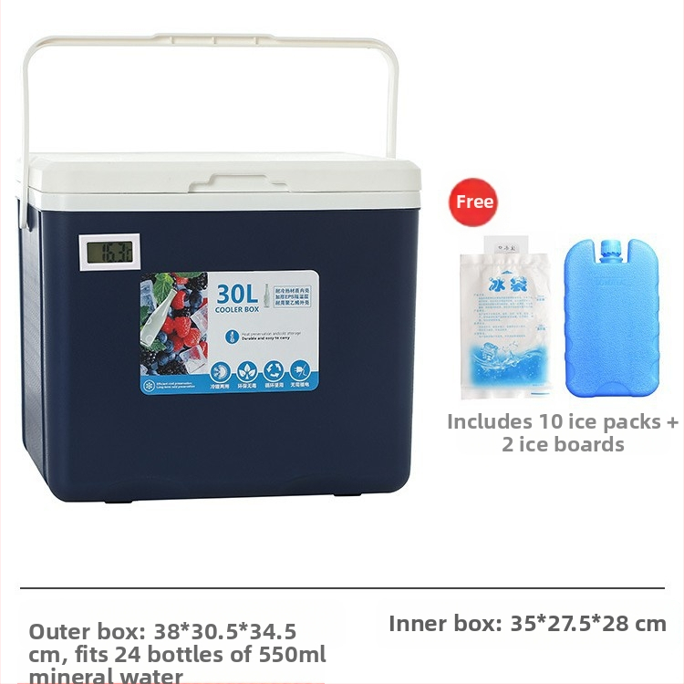 Izoliuota Ledų Dėžutė | Nešiojamas Šaldytuvas Lauko Kempingui ir Naktynių Turgų Prekyvietėms, Ledų Kibiras ir Šaldymo Cilindras, Premium Modernus Minimalistinis Stilius