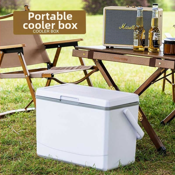 Nešiojamas ledo blokų šaldytuvas lauko stovyklavimui ir naudojimui automobilyje – kompaktiškas ledinio kibiro šaldytuvas