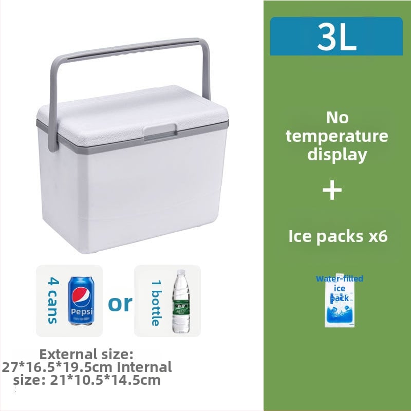 Nešiojamas ledo blokų šaldytuvas lauko stovyklavimui ir naudojimui automobilyje – kompaktiškas ledinio kibiro šaldytuvas