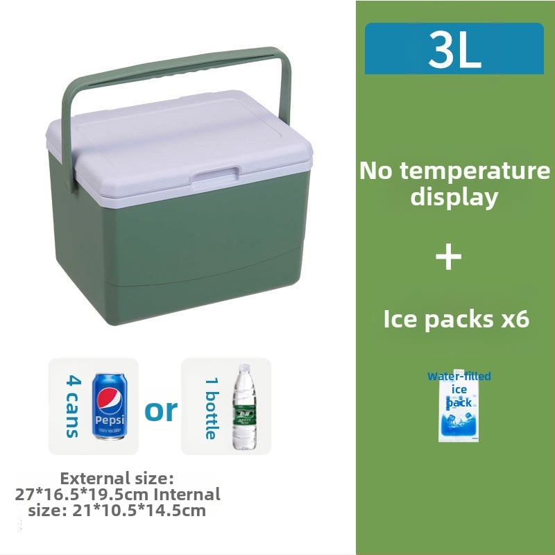 Nešiojamas ledo blokų šaldytuvas lauko stovyklavimui ir naudojimui automobilyje – kompaktiškas ledinio kibiro šaldytuvas