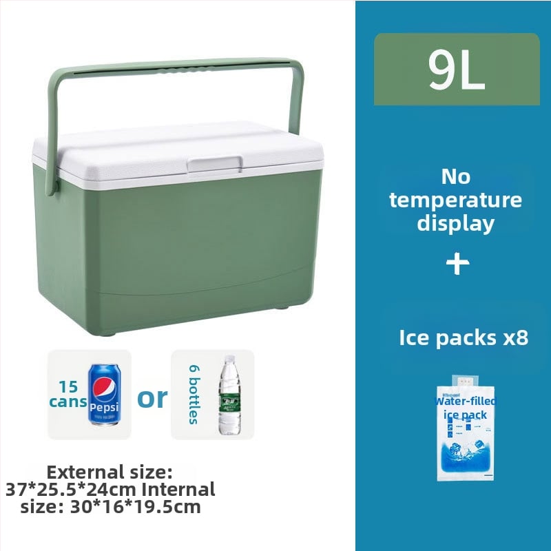 Nešiojamas ledo blokų šaldytuvas lauko stovyklavimui ir naudojimui automobilyje – kompaktiškas ledinio kibiro šaldytuvas