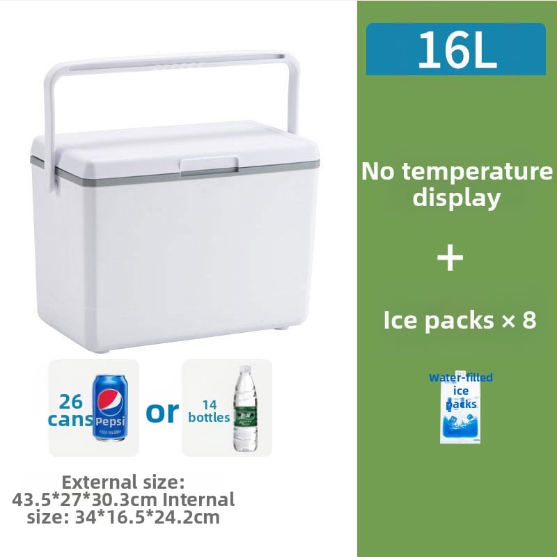 Nešiojamas ledo blokų šaldytuvas lauko stovyklavimui ir naudojimui automobilyje – kompaktiškas ledinio kibiro šaldytuvas