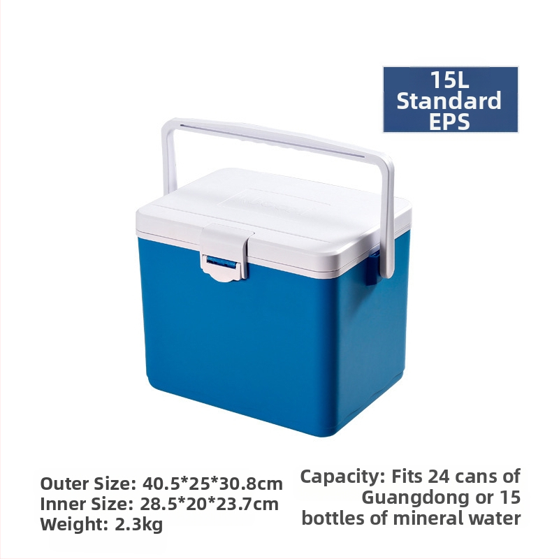 Nešiojamas ledo blokų šaldytuvas lauko stovyklavimui ir naudojimui automobilyje – kompaktiškas ledinio kibiro šaldytuvas