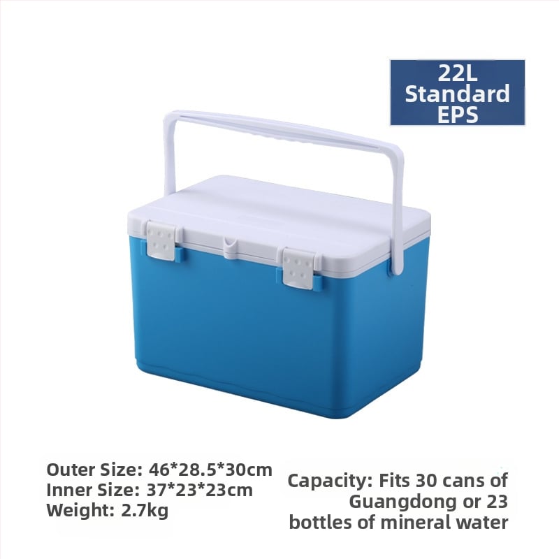 Nešiojamas ledo blokų šaldytuvas lauko stovyklavimui ir naudojimui automobilyje – kompaktiškas ledinio kibiro šaldytuvas