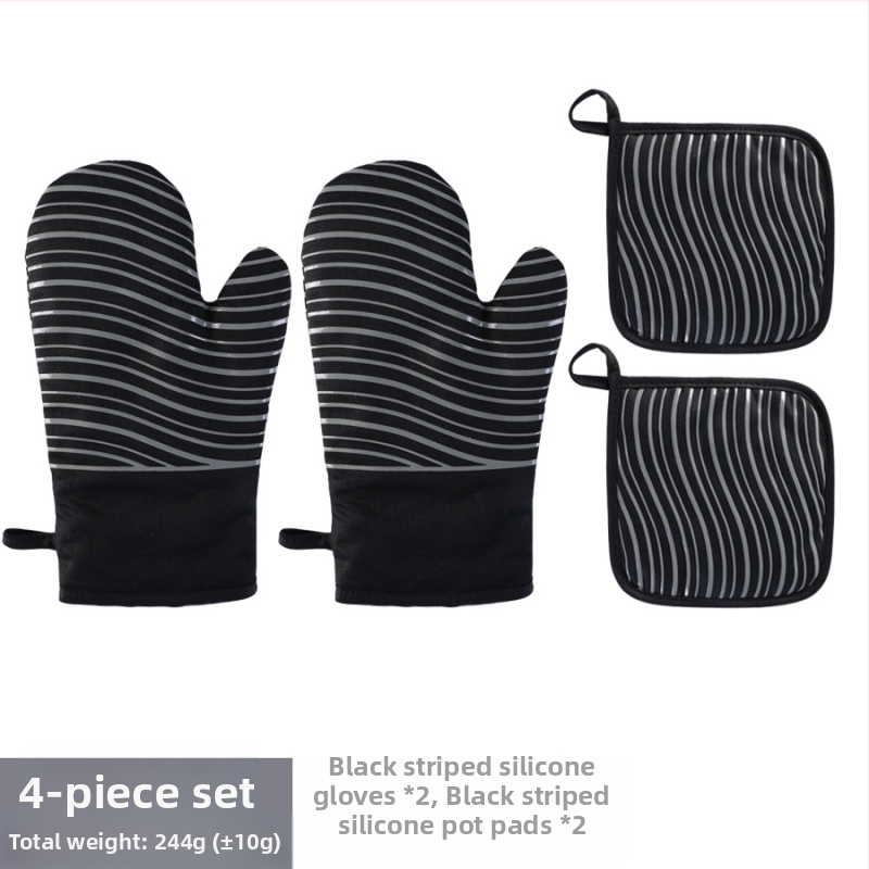 Σετ γαντάκια θερμής μόνωσης από σιλικόνη και υπόστρωμα για κατσαρόλα – υλικό σιλικονοβαμβάκι, μάρκα Le Chun, δυνατή παραμετροποίηση, 2024 κυκλοφόρησε