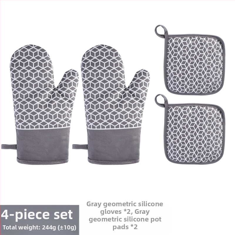 Σετ γαντάκια θερμής μόνωσης από σιλικόνη και υπόστρωμα για κατσαρόλα – υλικό σιλικονοβαμβάκι, μάρκα Le Chun, δυνατή παραμετροποίηση, 2024 κυκλοφόρησε