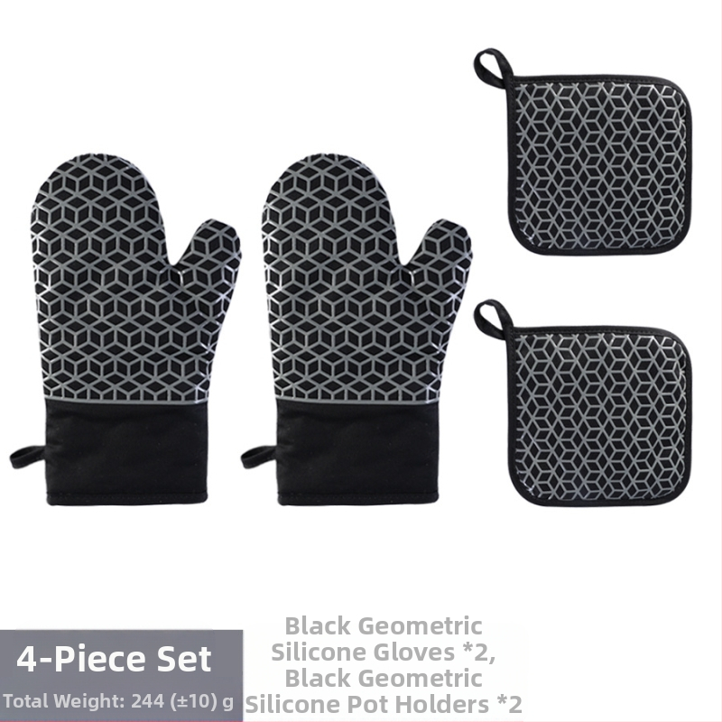 Σετ γαντάκια θερμής μόνωσης από σιλικόνη και υπόστρωμα για κατσαρόλα – υλικό σιλικονοβαμβάκι, μάρκα Le Chun, δυνατή παραμετροποίηση, 2024 κυκλοφόρησε