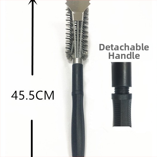 Барбекю четка Jin Hengtai, с 3 сменяеми пружини, четина от 201 неръждаема стомана, PP дръжка