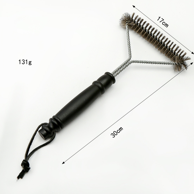 Барбекю четка Jin Hengtai, с 3 сменяеми пружини, четина от 201 неръждаема стомана, PP дръжка