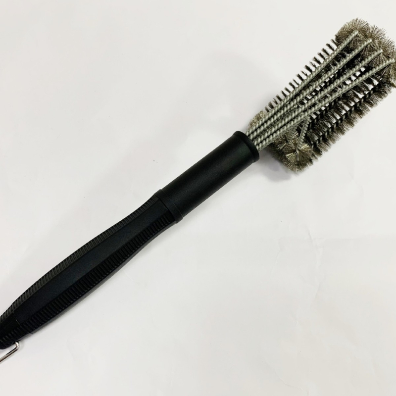 Барбекю четка Jin Hengtai, с 3 сменяеми пружини, четина от 201 неръждаема стомана, PP дръжка