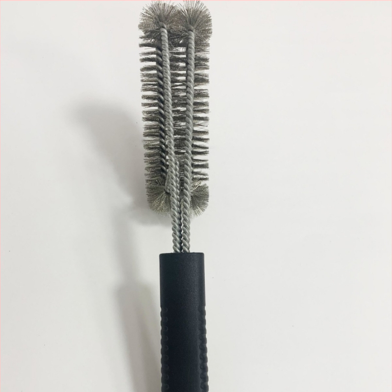 Барбекю четка Jin Hengtai, с 3 сменяеми пружини, четина от 201 неръждаема стомана, PP дръжка