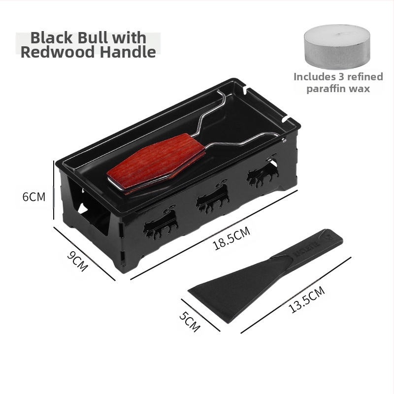 Nešiojamas sūrio kepimo grilis su mini neprilipomomis kepimo formomis ir žvakių laikikliu, tinkamas kempingui