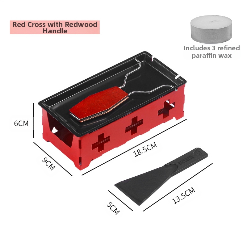 Nešiojamas sūrio kepimo grilis su mini neprilipomomis kepimo formomis ir žvakių laikikliu, tinkamas kempingui