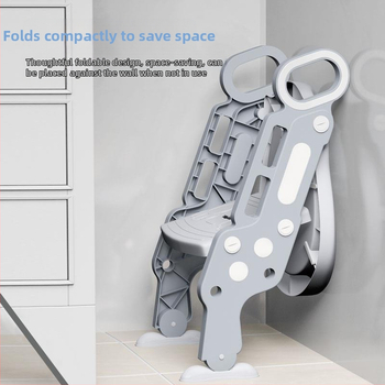 Παιδικό κάθισμα τουαλέτας με επένδυση και σκαλοπάτι τύπου, πολυπροπυλένιο