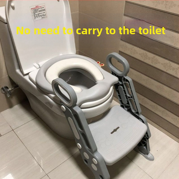 Παιδικό κάθισμα τουαλέτας με επένδυση και σκαλοπάτι τύπου, πολυπροπυλένιο