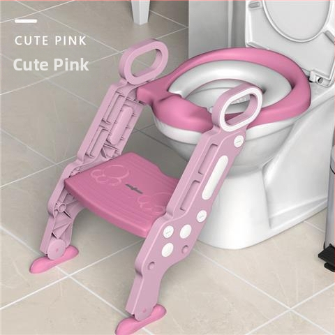 Παιδικό κάθισμα τουαλέτας με επένδυση και σκαλοπάτι τύπου, πολυπροπυλένιο