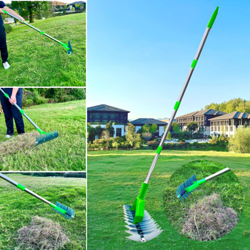 Ράκε γκαζόν για χλόη και φύλλα — Wan jing εργαλείο κήπου αυλής