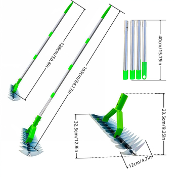 Ράκε γκαζόν για χλόη και φύλλα — Wan jing εργαλείο κήπου αυλής