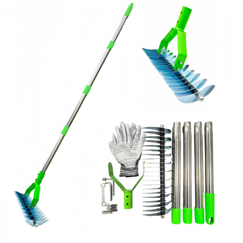 Ράκε γκαζόν για χλόη και φύλλα — Wan jing εργαλείο κήπου αυλής