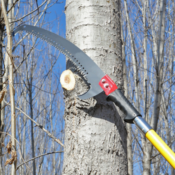 Daudzfunkcionāls izolēts rokas zāģis ar paplašināmo kātu un epoksīda sveķu stieni koku un dārza apgriešanai