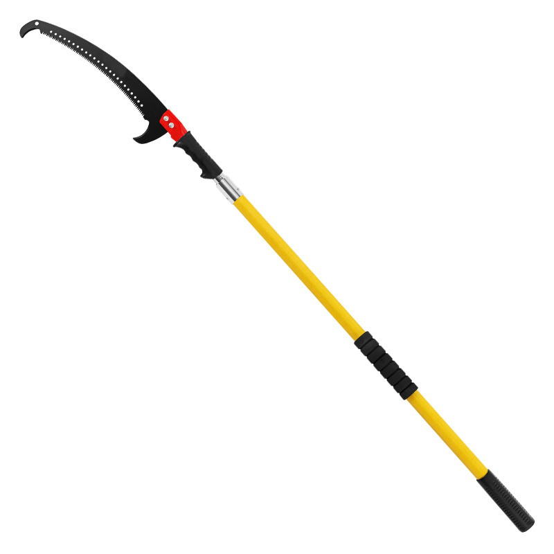 Daudzfunkcionāls izolēts rokas zāģis ar paplašināmo kātu un epoksīda sveķu stieni koku un dārza apgriešanai