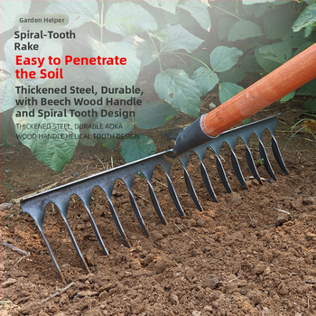 Σπειροειδές ράκε, χάλυβας υψηλού περιεκτικότητας σε άνθρακα, πολλαπλά δόντια