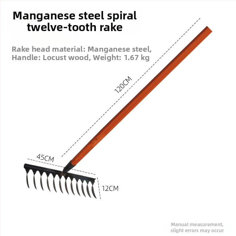 Σπειροειδές ράκε, χάλυβας υψηλού περιεκτικότητας σε άνθρακα, πολλαπλά δόντια