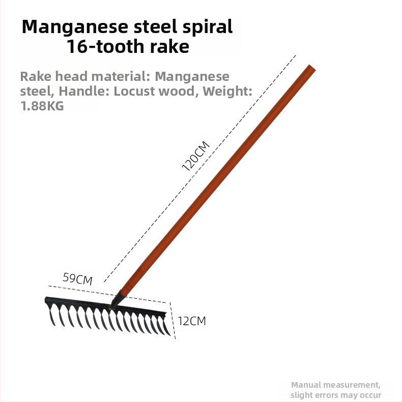 Σπειροειδές ράκε, χάλυβας υψηλού περιεκτικότητας σε άνθρακα, πολλαπλά δόντια