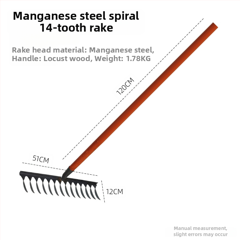 Σπειροειδές ράκε, χάλυβας υψηλού περιεκτικότητας σε άνθρακα, πολλαπλά δόντια