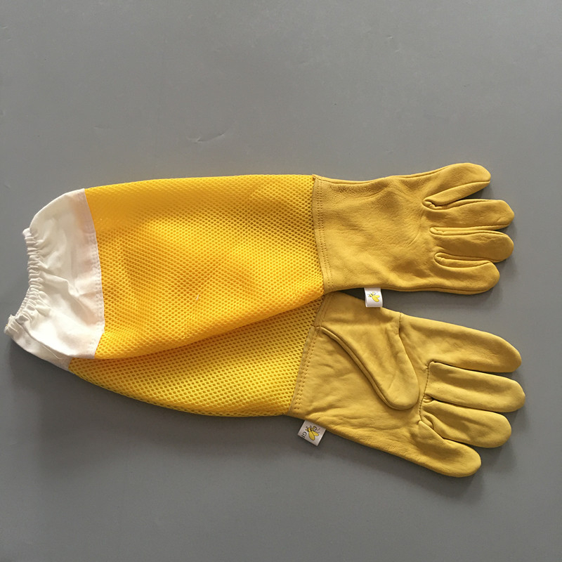 Пчеларски ръкавици от овча кожа, дишащи, подплатени, защитни срещу ухапване; Expo, модел 15; за животновъдство