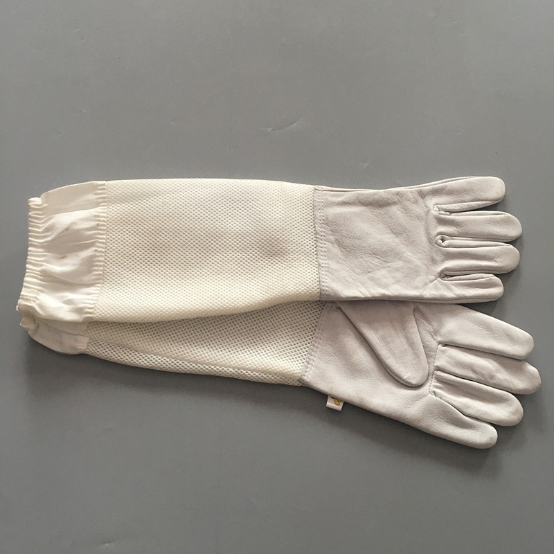 Пчеларски ръкавици от овча кожа, дишащи, подплатени, защитни срещу ухапване; Expo, модел 15; за животновъдство