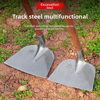 Πλήρως ατσάλινο φτυάρι κήπου για καλλιέργεια λαχανικών, πολυχρηστικό εργαλείο κήπου με ξύλινο χειριστήριο, κεφαλή από ατσάλι υψηλής περιεκτικότητας