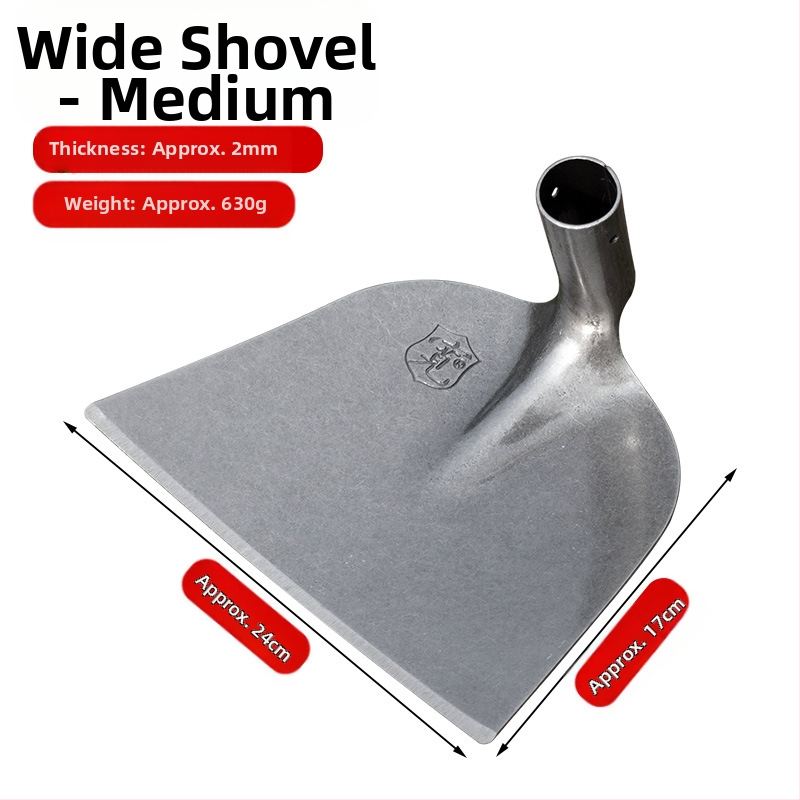 Πλήρως ατσάλινο φτυάρι κήπου για καλλιέργεια λαχανικών, πολυχρηστικό εργαλείο κήπου με ξύλινο χειριστήριο, κεφαλή από ατσάλι υψηλής περιεκτικότητας