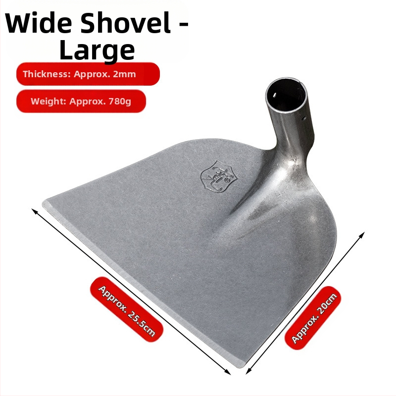 Πλήρως ατσάλινο φτυάρι κήπου για καλλιέργεια λαχανικών, πολυχρηστικό εργαλείο κήπου με ξύλινο χειριστήριο, κεφαλή από ατσάλι υψηλής περιεκτικότητας