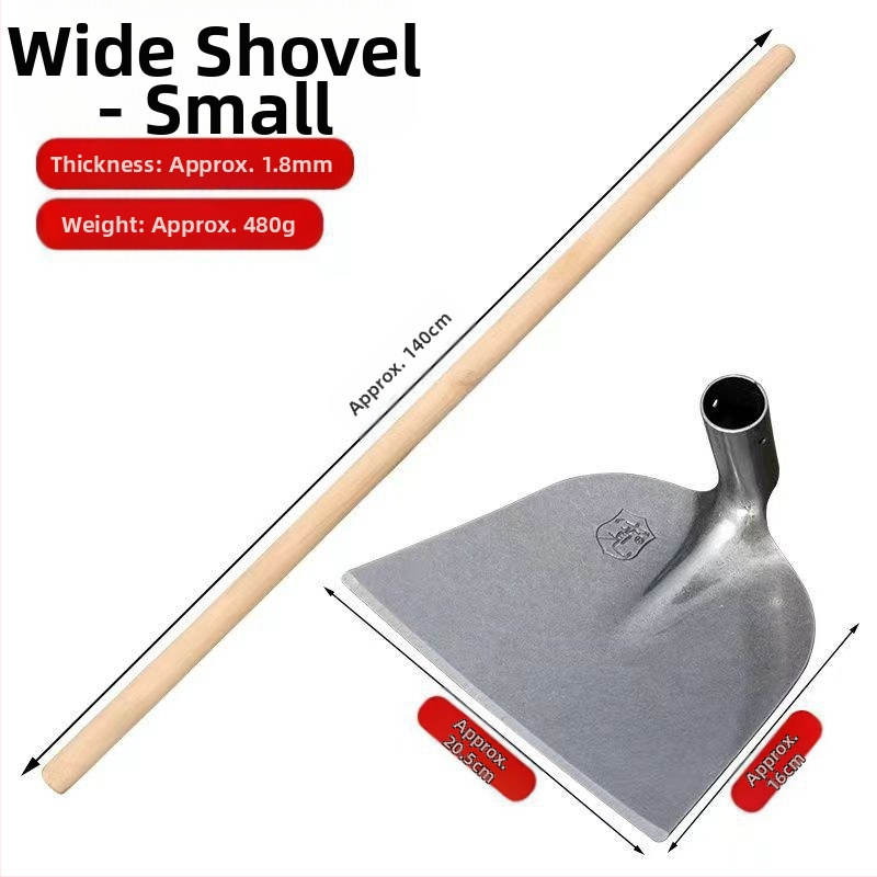 Πλήρως ατσάλινο φτυάρι κήπου για καλλιέργεια λαχανικών, πολυχρηστικό εργαλείο κήπου με ξύλινο χειριστήριο, κεφαλή από ατσάλι υψηλής περιεκτικότητας