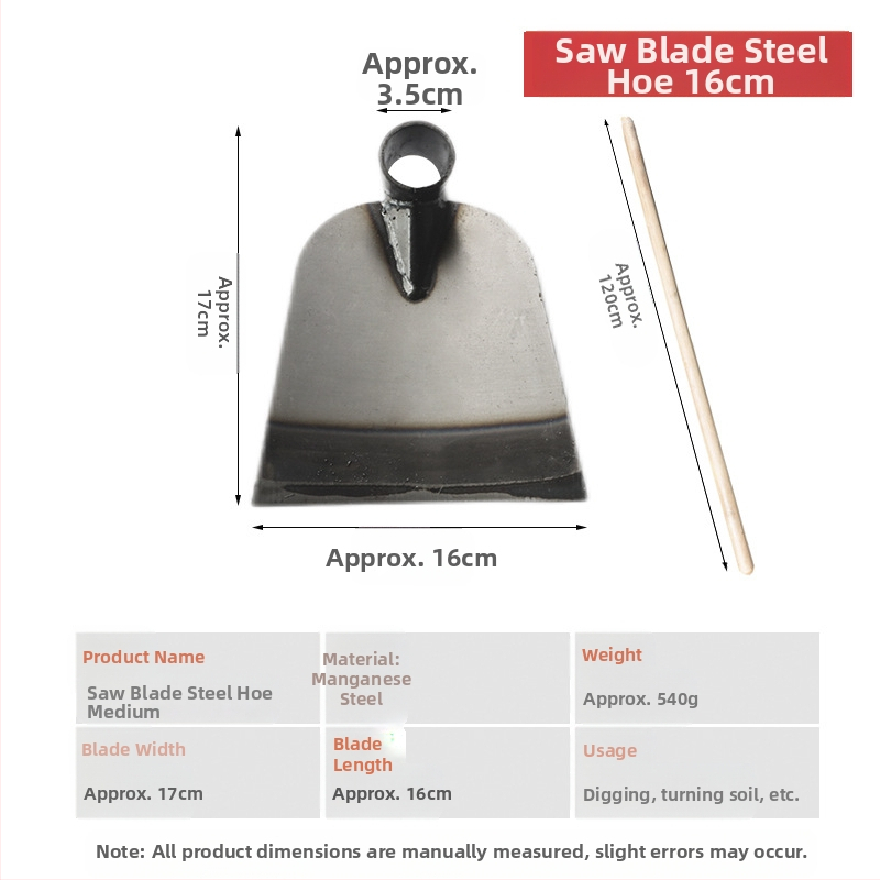 Κηπουρική φτυάρα από μαγάνιο χάλυβα με ενισχυμένο κεφάλι, κατάλληλη για σκάψιμο, ζιζάνια και ανάστροφη εδάφους