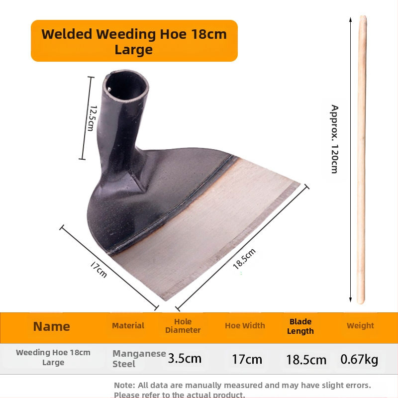 Κηπουρική φτυάρα από μαγάνιο χάλυβα με ενισχυμένο κεφάλι, κατάλληλη για σκάψιμο, ζιζάνια και ανάστροφη εδάφους