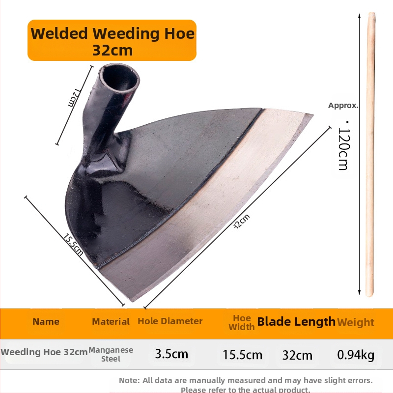 Κηπουρική φτυάρα από μαγάνιο χάλυβα με ενισχυμένο κεφάλι, κατάλληλη για σκάψιμο, ζιζάνια και ανάστροφη εδάφους