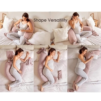 Topošās māmiņas spilvens ar taisnstūra formu, tīrs kokvilnas audums, svars 0.55–1.0 kg, pildījums: cits, piemērots visiem grūtniecības posmiem