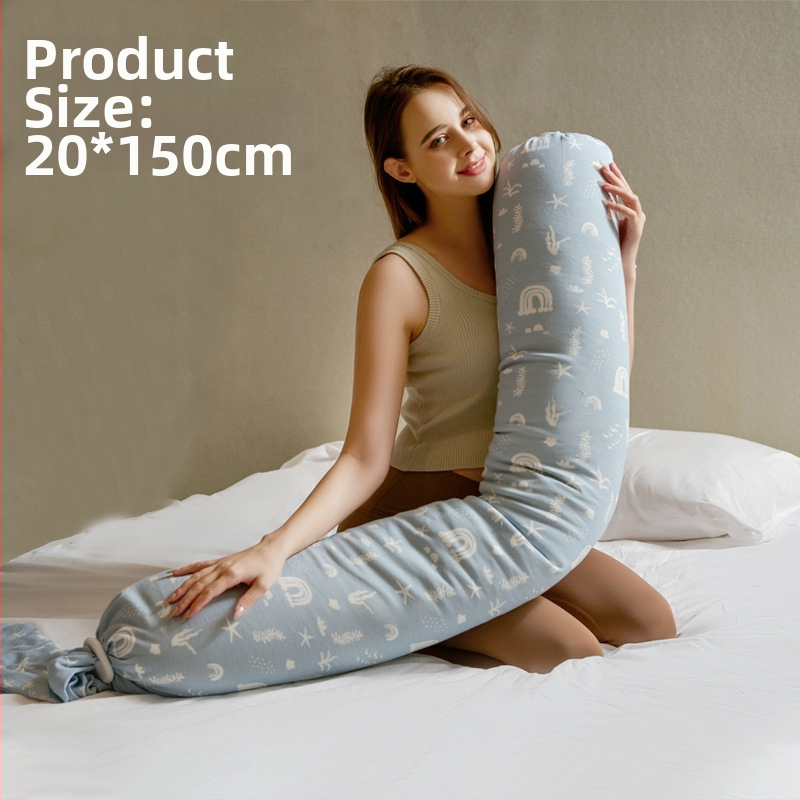 Topošās māmiņas spilvens ar taisnstūra formu, tīrs kokvilnas audums, svars 0.55–1.0 kg, pildījums: cits, piemērots visiem grūtniecības posmiem